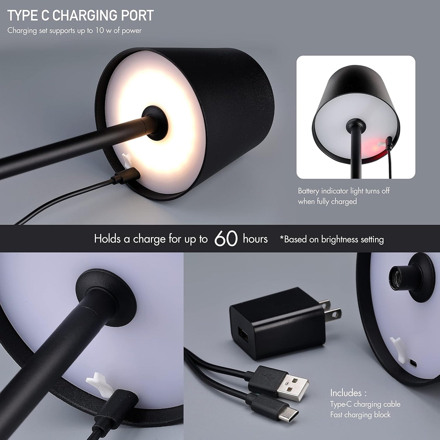 Cordless Dimmable LED Floor Lamp