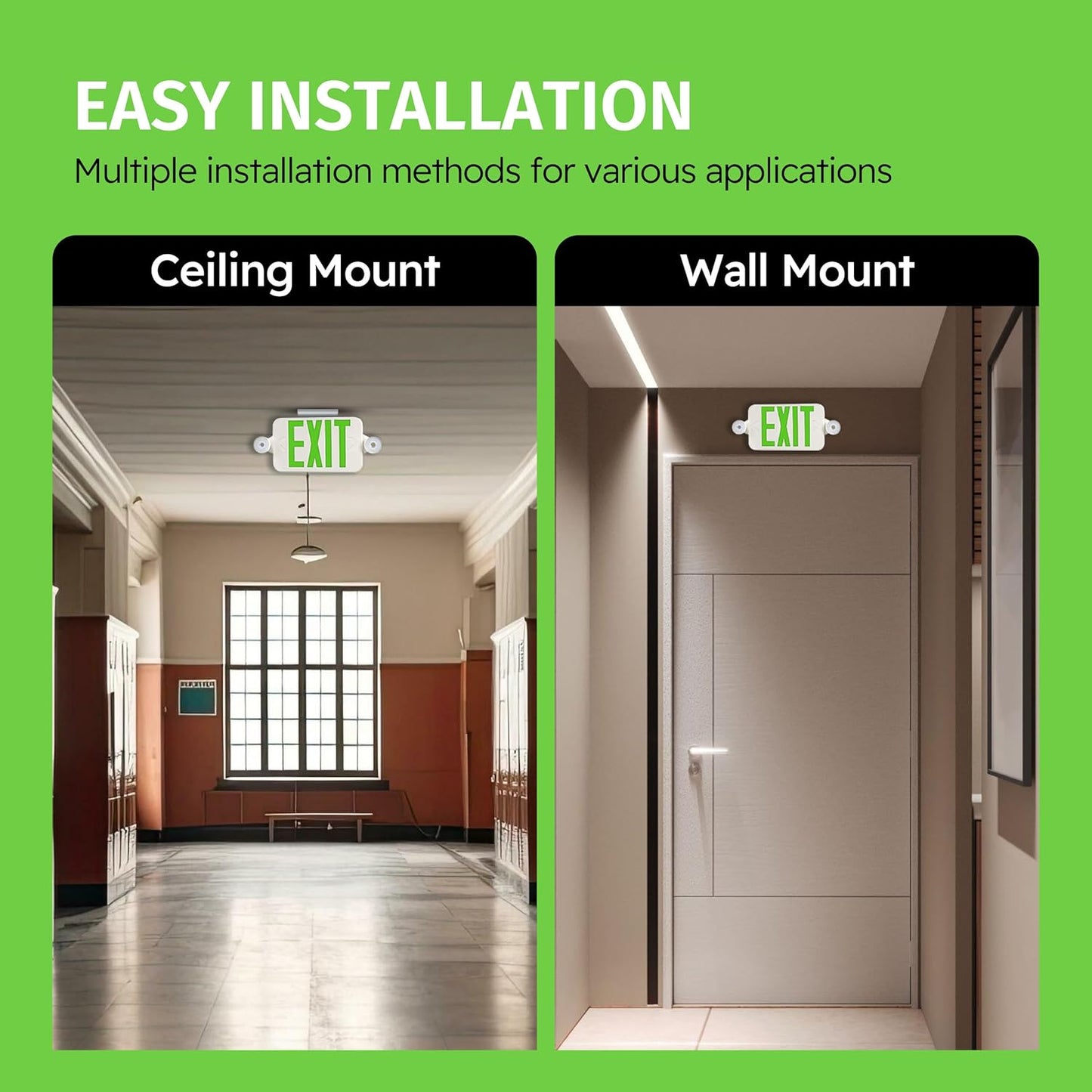 2-Pack LED Emergency Exit Lights