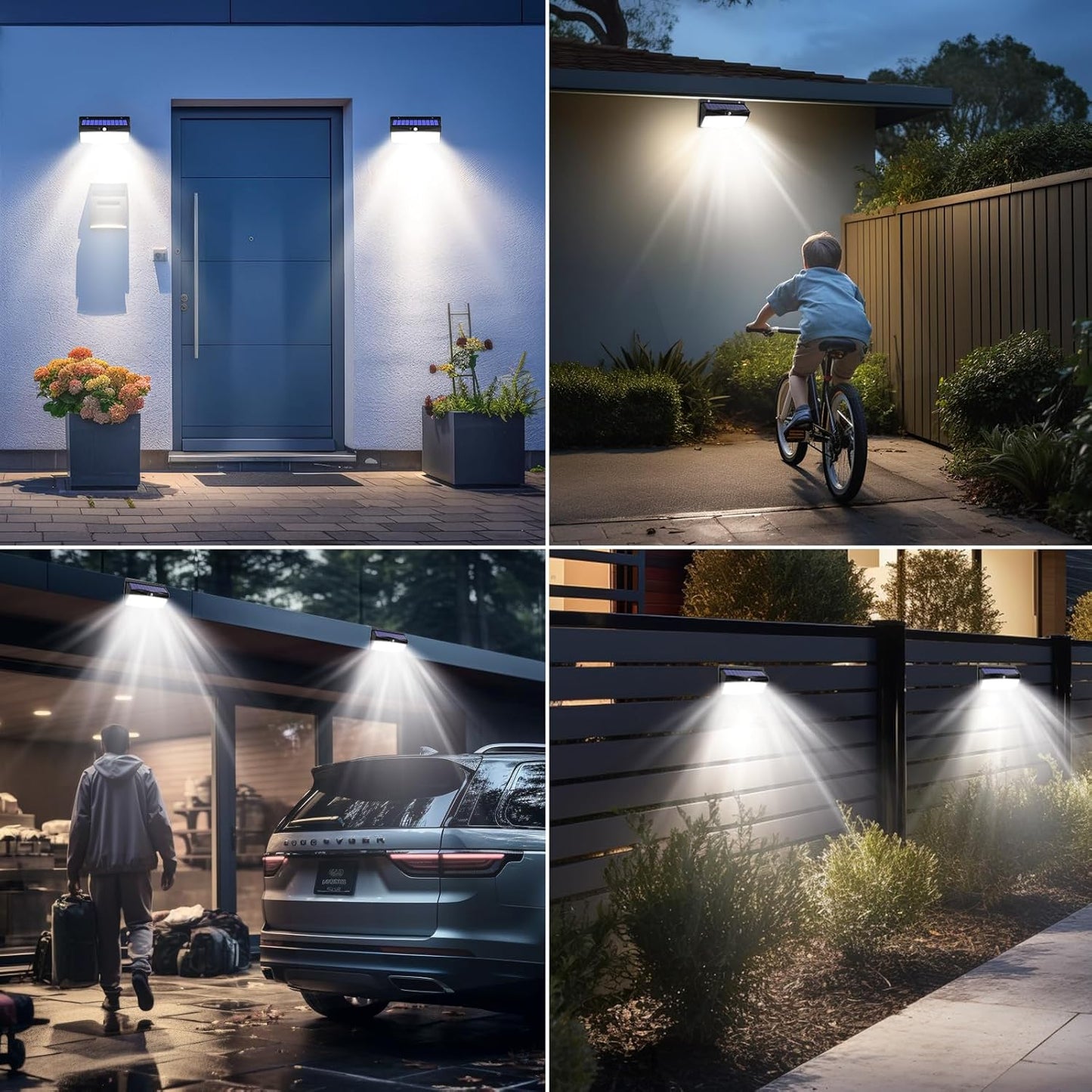 Solar Motion Sensor Fence Light