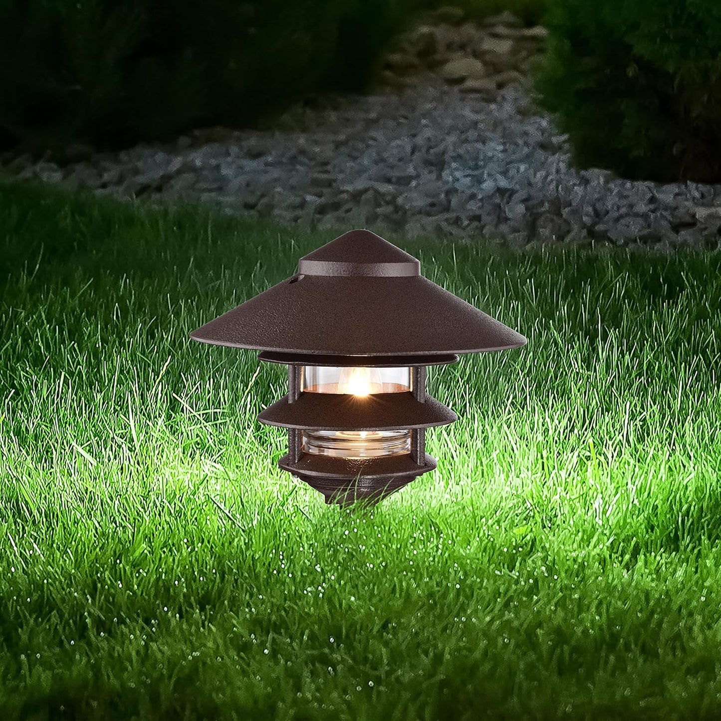 2 Louver Hood Outdoor Pathway Light